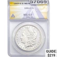 1884-O Morgan Silver Dollar ANACS MS63 OBV PL