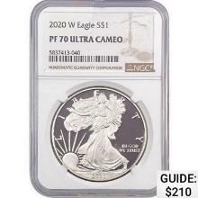 2020-W Silver Eagle NGC PF70 ULTRA CAMEO