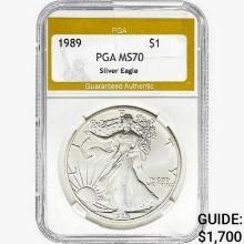 1989 American Silver Eagle PGA MS70