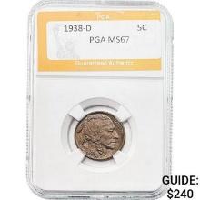 1938-D Buffalo Nickel PGA MS67