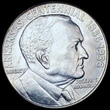 GEM BU 1936 Silver Arkansas Centennial Half Dollar