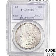 1885 Morgan Silver Dollar PCGS MS64