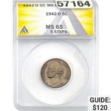 1942-D Jefferson Nickel ANACS MS65