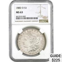 1882-O Morgan Silver Dollar NGC MS63