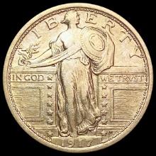 1917 T1 Standing Liberty Quarter CLOSELY UNCIRCULA