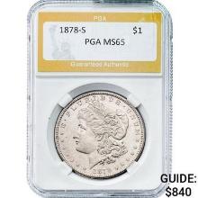 1878-S Morgan Dollar PGA MS65