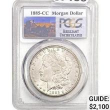 1885-CC Morgan Silver Dollar PCGS BU