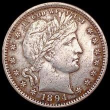 1894 Barber Quarter CHOICE AU