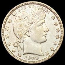 1909-D Barber Quarter CHOICE AU