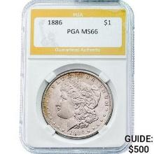 1886 Morgan Silver Dollar PGA MS66