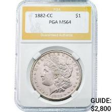 1882-CC Morgan Silver Dollar PGA MS64