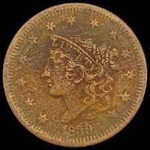 1839 Liberty Head Large Cent NICELY CIRCULATED