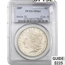 1887 Morgan Silver Dollar PCGS MS64