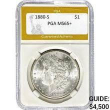 1880-S Morgan Dollar PGA MS65+