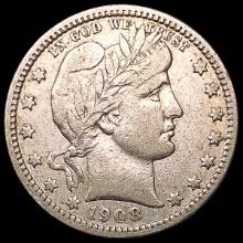 1908-O Barber Quarter CLOSELY UNCIRCULATED