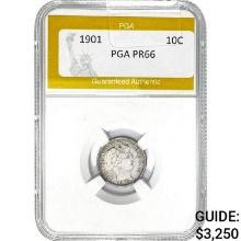 1901 Barber Dime PGA PR66