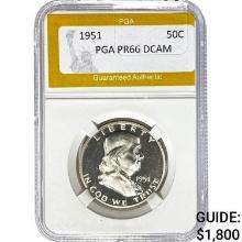 1951 Franklin Half Dollar PGA PR66 DCAM