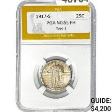 1917-S Standing Liberty Quarter PGA MS65