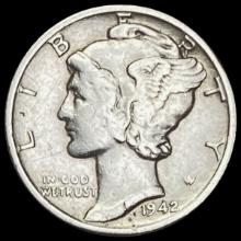 1942 Mercury Dime CLOSELY UNCIRCULATED CLOSELY UN
