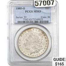 1885-O Morgan Silver Dollar PCGS MS63