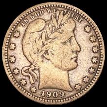 1909 Barber Quarter LIGHTLY CIRCULATED