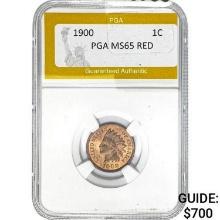 1900 Indian Head Cent PGA MS65 RED