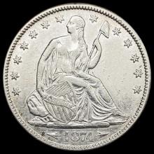 1874 Seated Liberty Half Dollar UNCIRCULATED UNCI