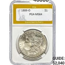 1889-O Morgan Silver Dollar PGA MS64
