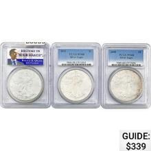 [3] 1993-2009 Silver Eagle PCGS MS68