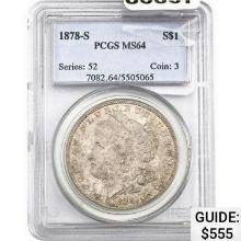 1878-S Morgan Silver Dollar PCGS MS64