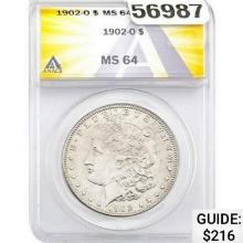 1902-O Morgan Silver Dollar ANACS MS64