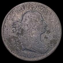 1805 Draped Bust Half Cent NICELY CIRCULATED NICE
