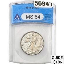 1944-D Walking Liberty Half Dollar ANACS