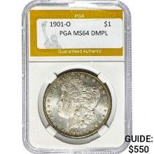 1901-O Morgan Dollar PGA MS64 DMPL