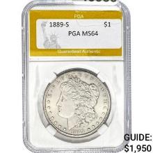 1889-S Morgan Silver Dollar PGA MS64