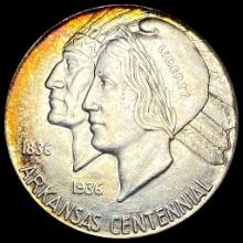 GEM BU 1937 Arkansas Centennial Silver Half Dollar