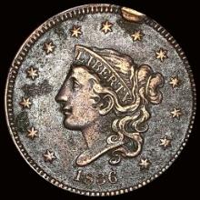 CLOSELY UNCIRCULATED 1836 Coronet Head Large Cent