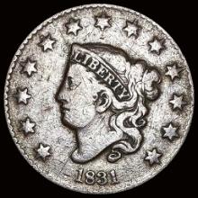 NICELY CIRCULATED 1831 Coronet Head Large Cent