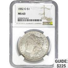 1882-O Morgan Silver Dollar NGC MS63