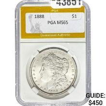 1888 Morgan Silver Dollar PGA MS65