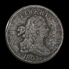 NICELY CIRCULATED 1803 Draped Bust Half Cent