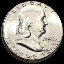 UNCIRCULATED 1954-S Silver Half Dollar Franklin