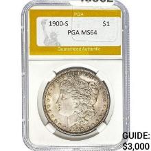 1900-S Morgan Dollar PGA MS64