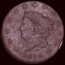 NICELY CIRCULATED 1818 Large Cent Coronet Head