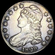 CLOSELY UNCIRCULATED 1829 Capped Bust Half Dollar