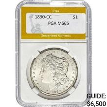 1890-CC Morgan Dollar PGA MS65