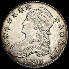 CLOSELY UNCIRCULATED 1830 Capped Bust Half Dollar