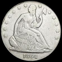 LIGHTLY CIRCULATED 1864 Seated Liberty Half Dollar