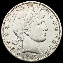 1915-S Barber Half Dollar CLOSELY UNCIRCULATED