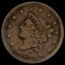 1889 Liberty Head Large Cent NICELY CIRCULATED NI